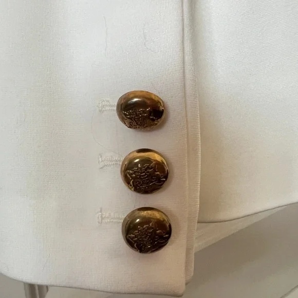Gold and cream Blazer Structured Silhouette Business Wear - Picture 9 of 12